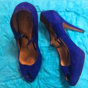BOUTIQUE 9, PURPLE, PLATFORM, HEELS GENTLY WORN SZ12